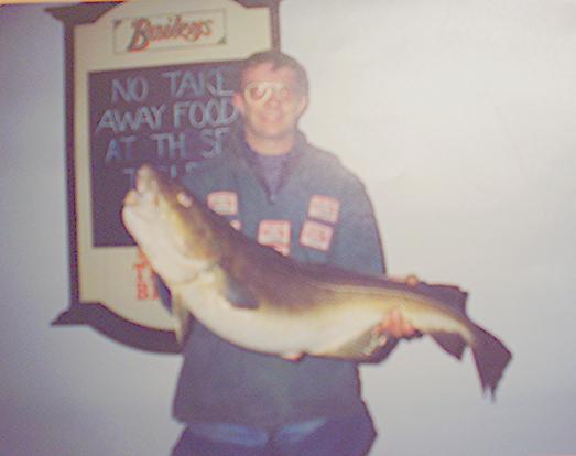 Bernado vasey with a fine Whitby cod of 20 pounds